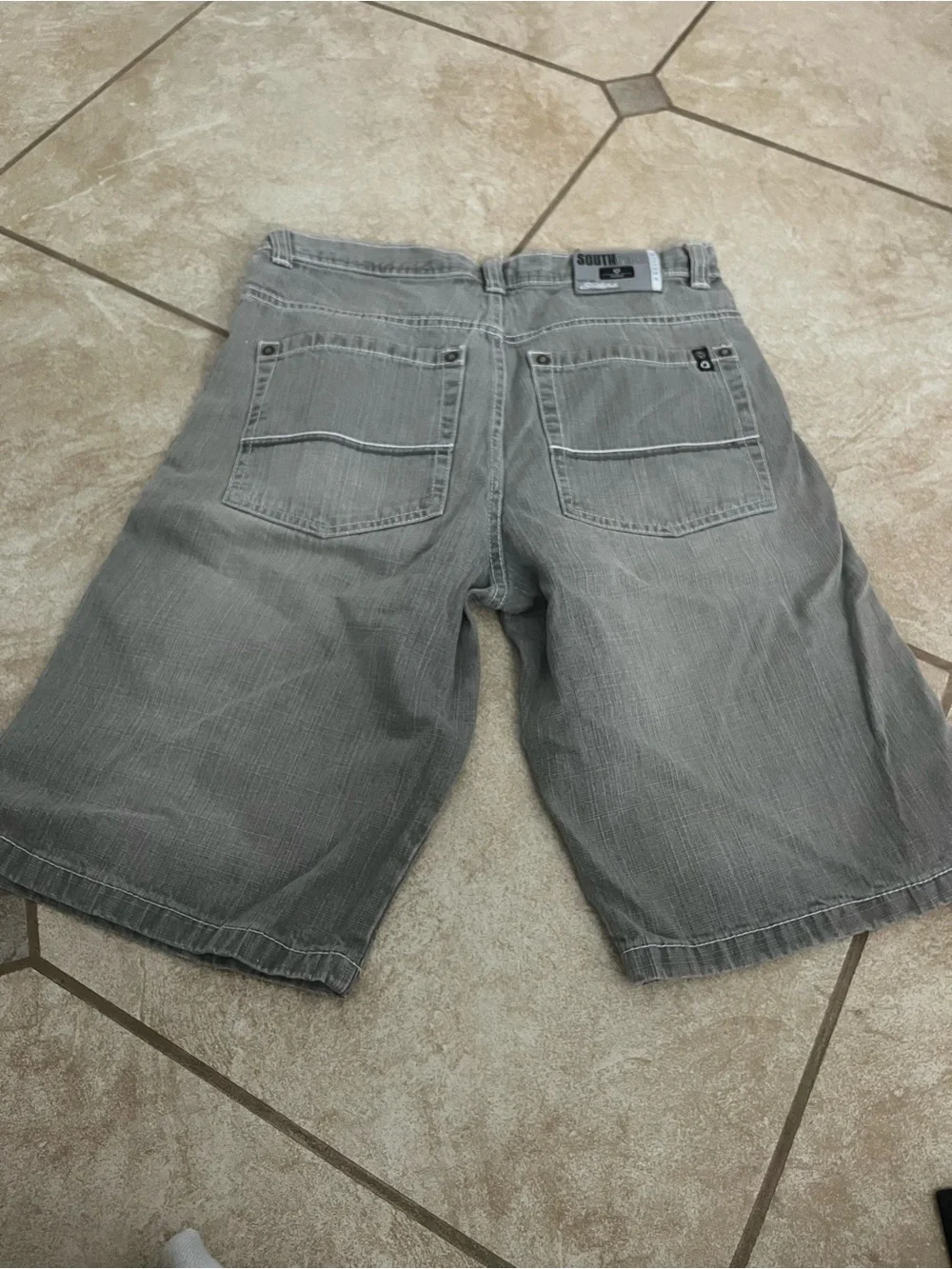 South Pole Gray Men's Denim Jean Shorts